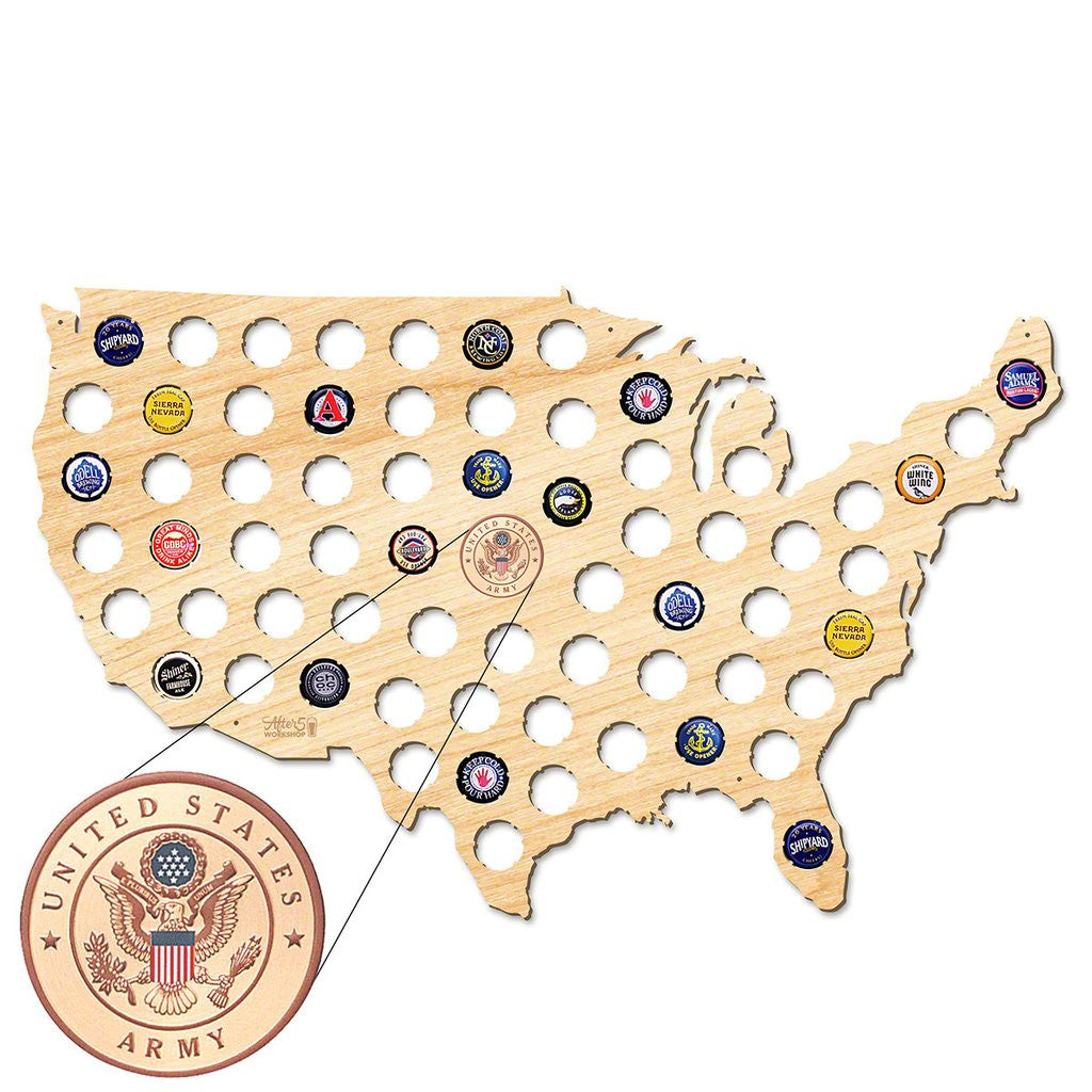 Army Beer Cap Sign - Premier Home & Gifts