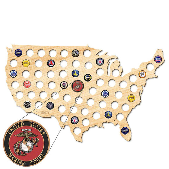 Marine Corps Beer Cap Sign - Premier Home & Gifts