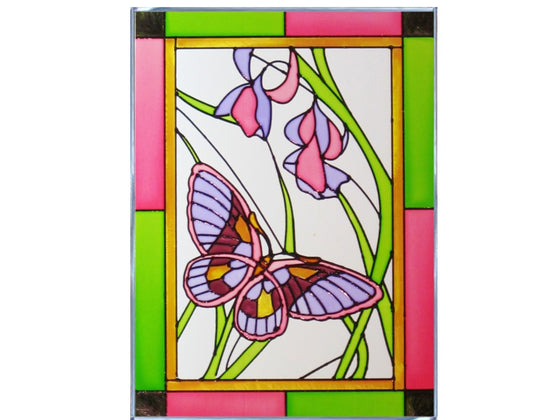 Butterfly Hand Painted Stained Glass Art - Premier Home & Gifts