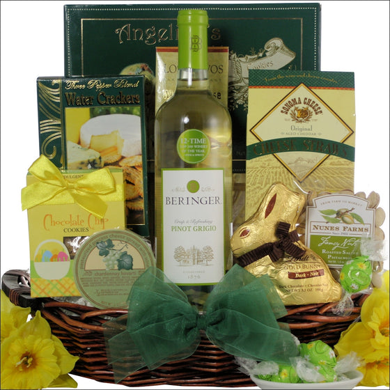 Beringer Easter Pinot Grigio Wine Gourmet Gift Basket