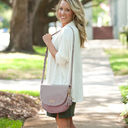 Sienna Tassel Crossbody Bag - Blush | Premier Home & Gifts