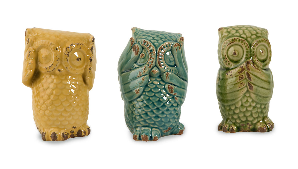 Wise Owls ~ Set of 3