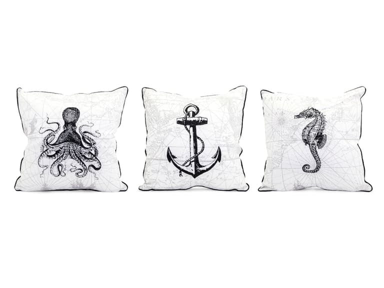 Ocean Inspired Pillows - Set of 3 | Premier Home & Gifts