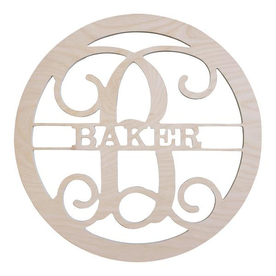 Family Name Wood Monogram - Personalized Home Decor