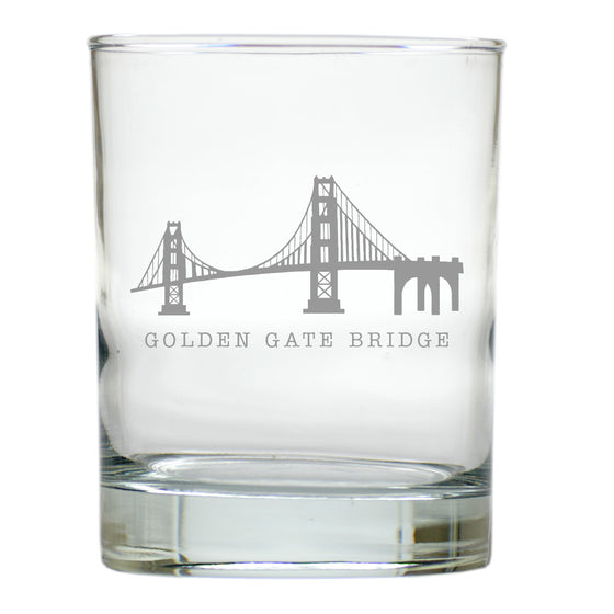 Golden Gate Bridge Double Old Fashioned Outdoor Glasses - Set of 4