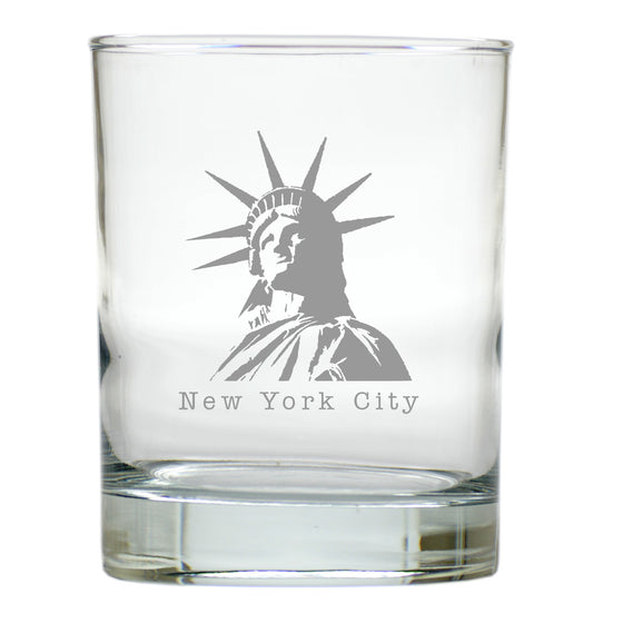 Statue of Liberty Double Old Fashioned Outdoor Glasses - Set of 4