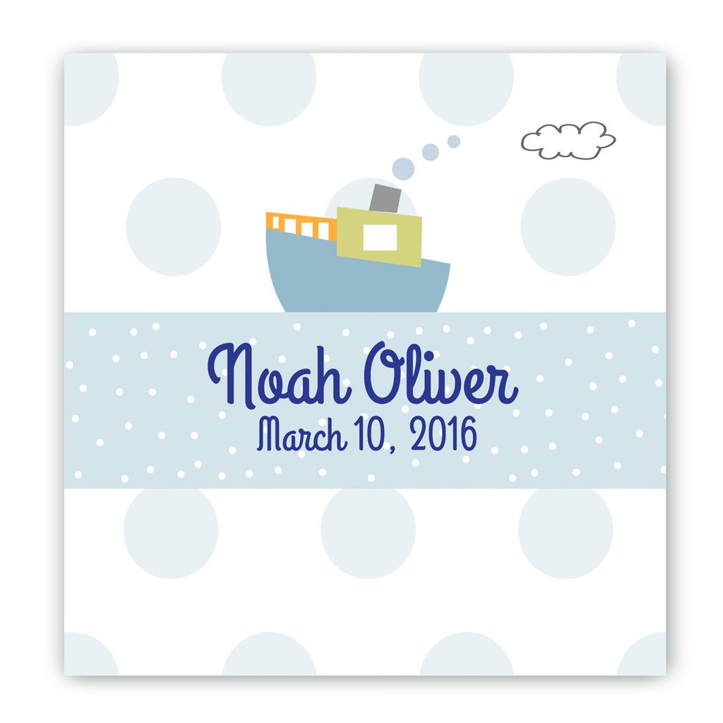 Boat Nursery Canvas Sign - Personalized