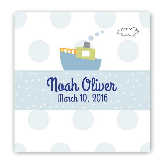 Boat Nursery Canvas Sign - Personalized