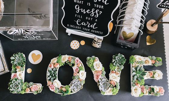LOVE LETTERS PLATES SET