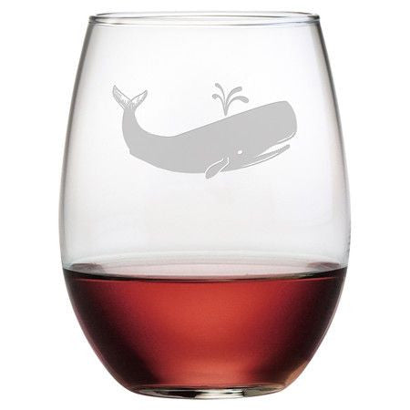 Whale Stemless Wine Glasses