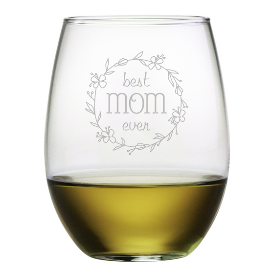 Best Mom Ever Stemless Wine Glasses - Set of 4 - Premier Home & Gifts