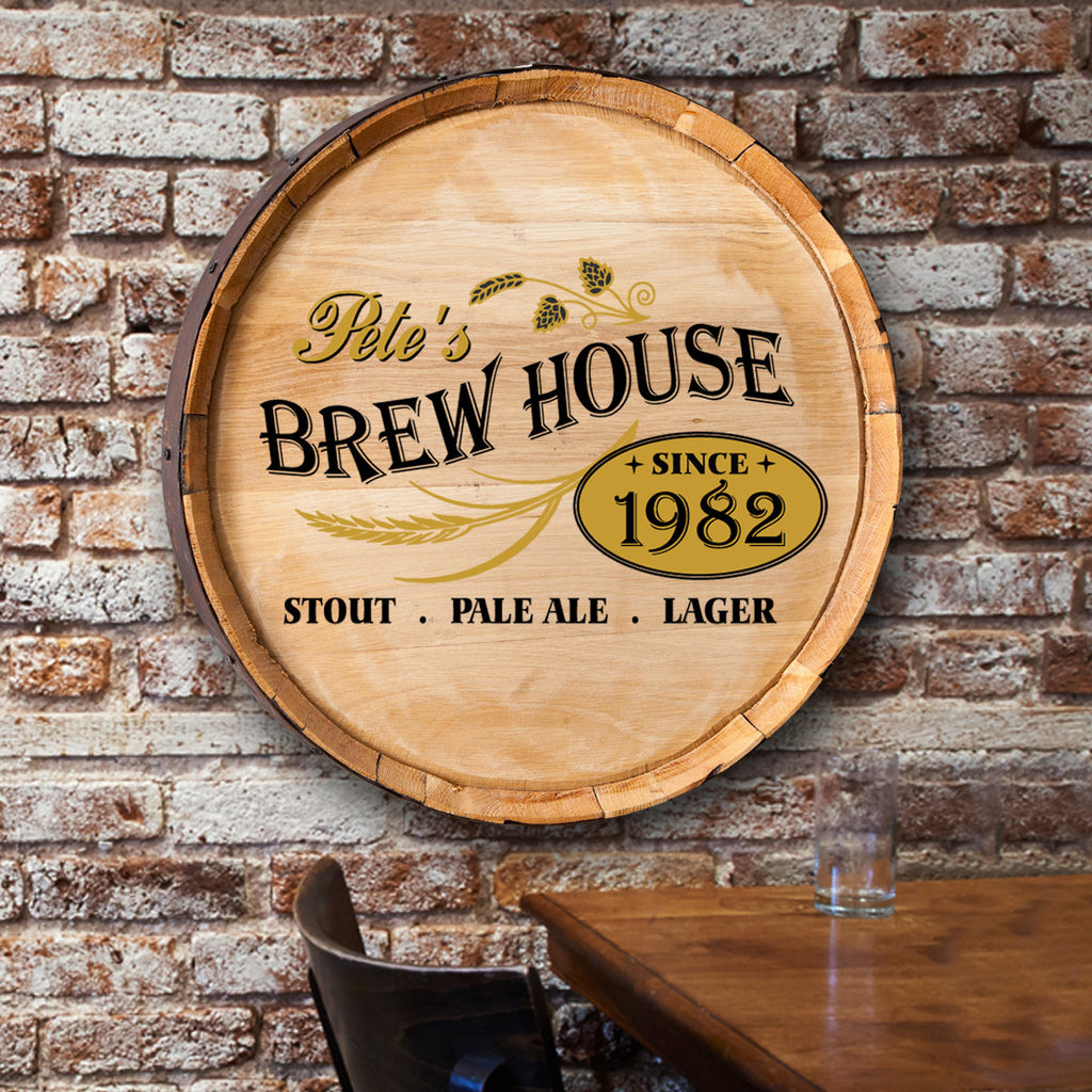 Brew House Barrel Sign - Premier Home & Gifts