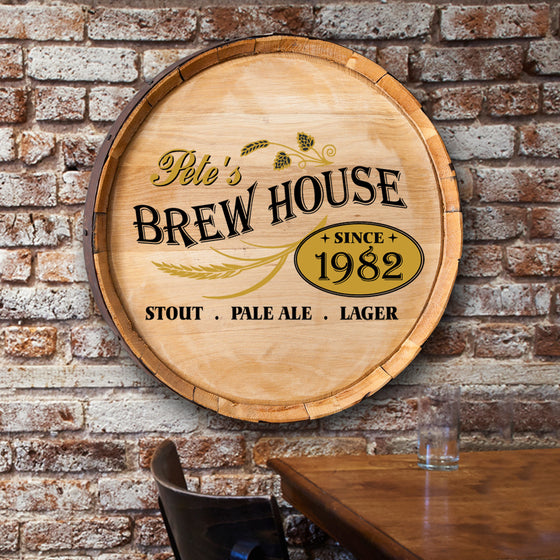 Brew House Barrel Sign - Premier Home & Gifts