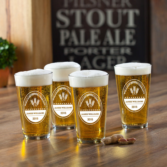 Brewing Company Pint Set - Personalized
