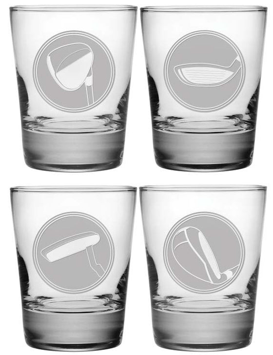 Choose Your Club Double Old Fashioned Glasses