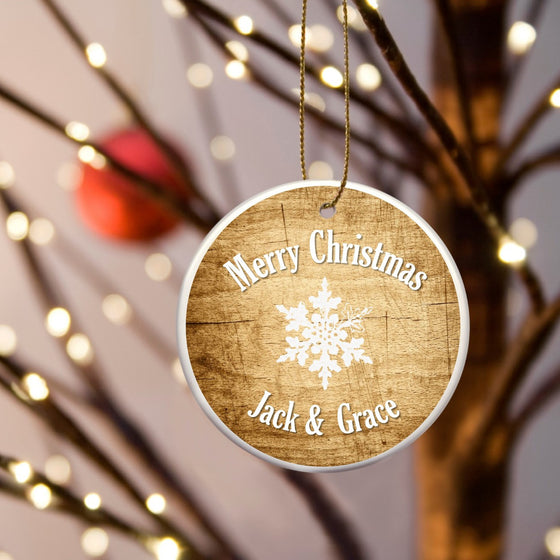 Christmas Snowflake Ceramic Ornament