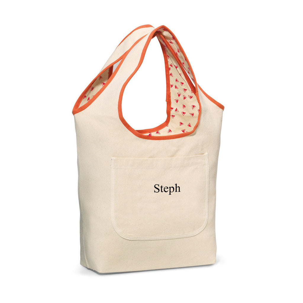 Reversible Cotton Tote Bag - Coral | Premier Home & Gifts