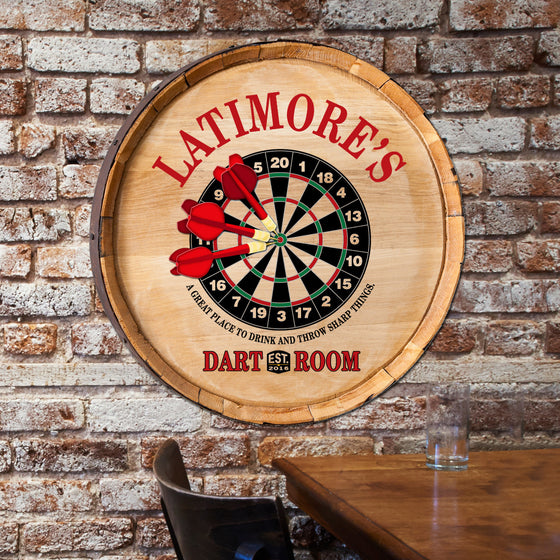 Darts Barrel Wagon Sign - Premier Home & Gifts