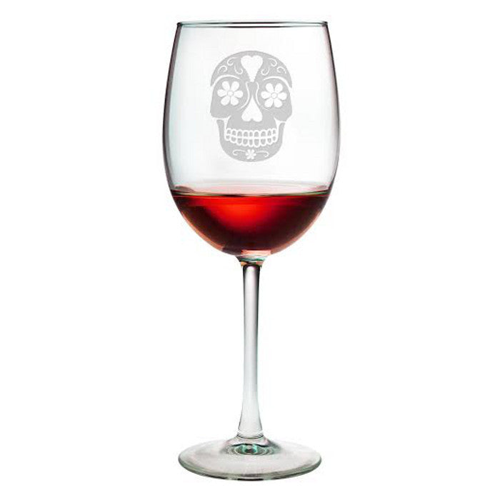 Day of the Dead Wine Glasses ~ Set of 4