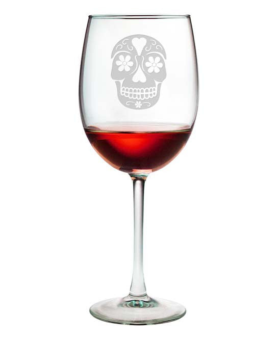 Day of the Dead Wine Glasses ~ Set of 4