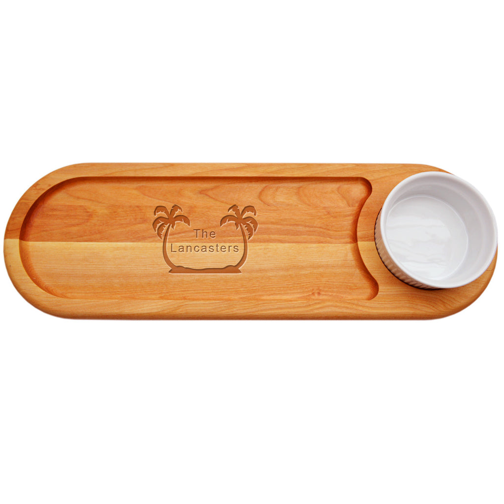 Palm Trees Dip & Serve Board