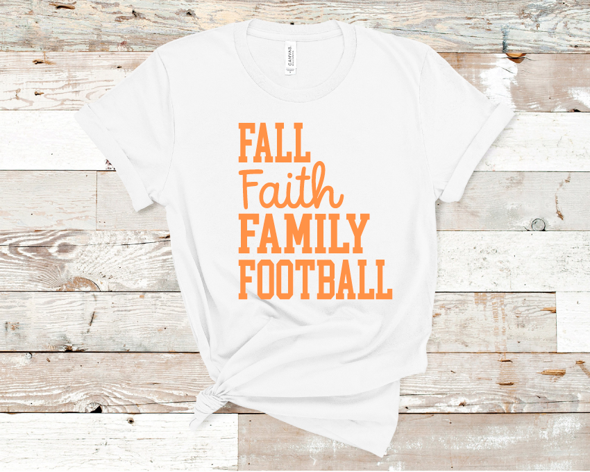 Fall Faith Family Football T-Shirt