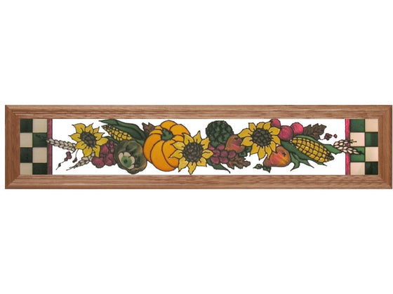 Harvest Scene Stained Glass Art
