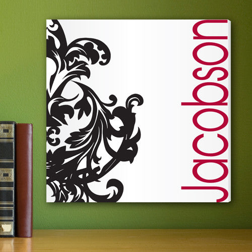 Fleur-de-Lis Canvas Print - Red