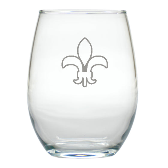 La Fleur Stemless Wine Glasses ~ Set of 4
