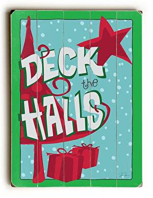  Deck the Halls Wood Sign