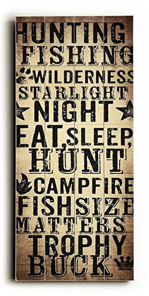 Hunting & Fishing Wood Sign