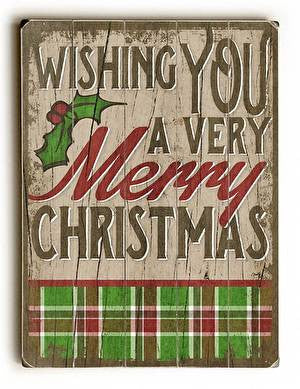 Very Merry Christmas Wood Sign