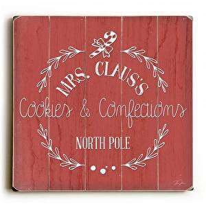 Mrs. Claus's Cookies Wood Sign