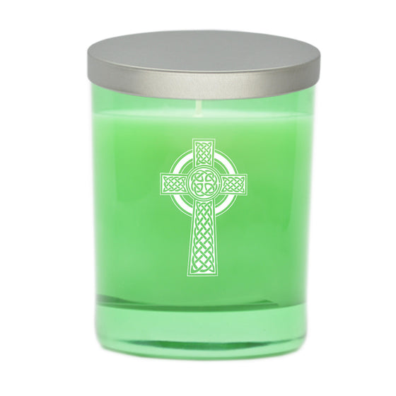 Celtic Cross Candle - Emerald
