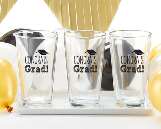 Congrats Grad Pint Glass Set of 4