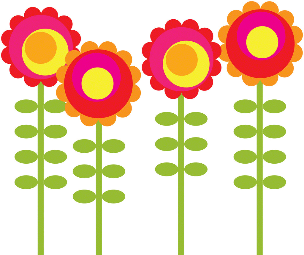 Happy Flower Wall Decals