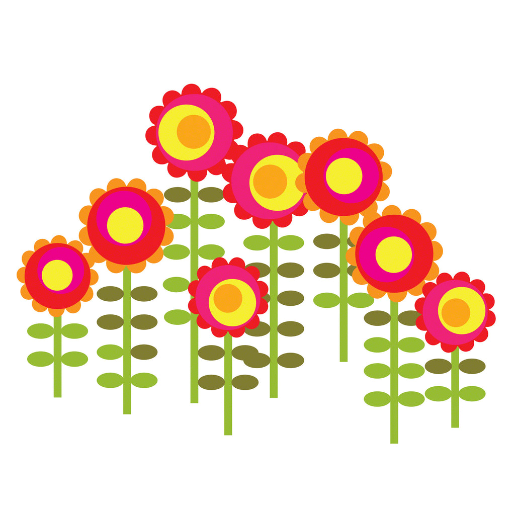 Happy Flower Wall Decals