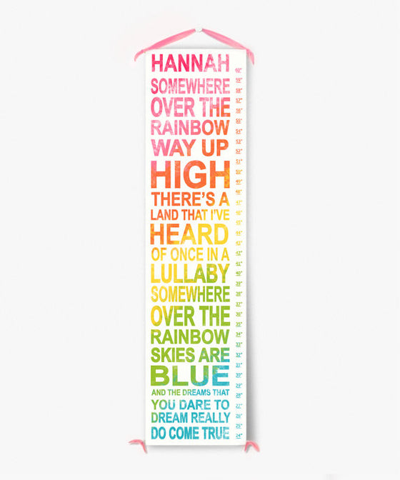 Over the Rainbow Personalized Growth Chart - Personalized Gifts