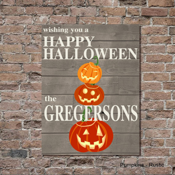 Halloween Canvas Wall Art - Rustic Pumpkins | Premier Home & Gifts
