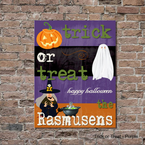 Halloween Canvas Wall Art - Purple | Premier Home & Gifts