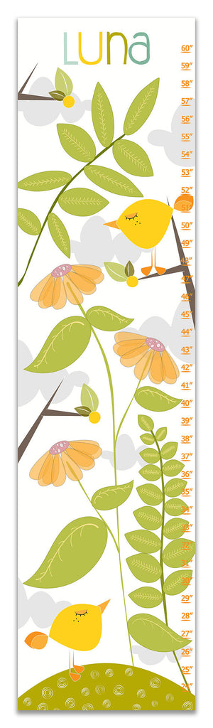 Tweety Birds Personalized Growth Chart - Nursery Decor - Baby Gifts