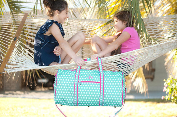 Petite Flowers Personalized Duffel Bag - Monogrammed Gifts for Girls