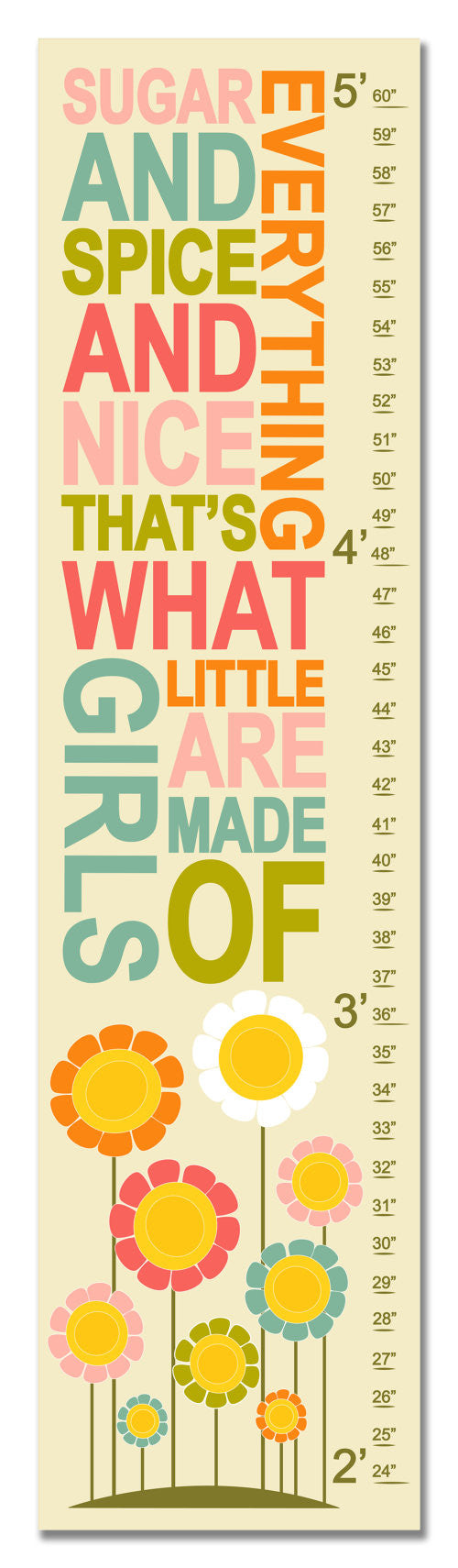 Sugar and Spice Personalized Growth Chart