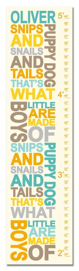 Snips and Snails Personalized Growth Chart