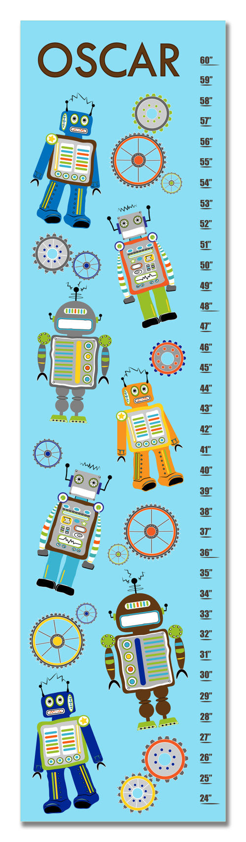Robots and Gears Personalized Growth Chart