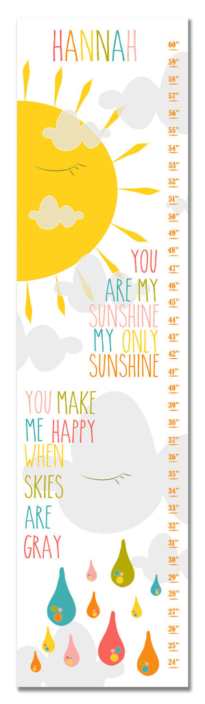 Sunshine, Sun & Moon Personalized Growth Chart