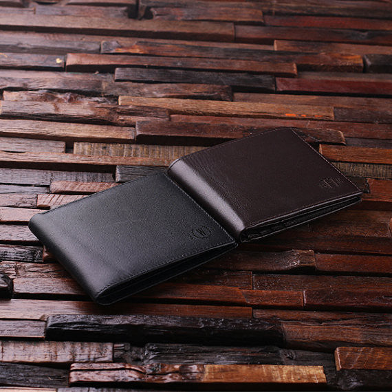 Leather Wallet and Wood Gift Box - Premier Home & Gifts