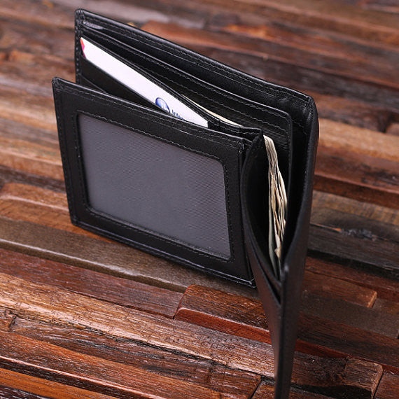 Leather Wallet and Wood Gift Box - Premier Home & Gifts