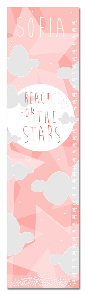 Reach for the Stars Personalized Growth Chart - Nursery Decor
