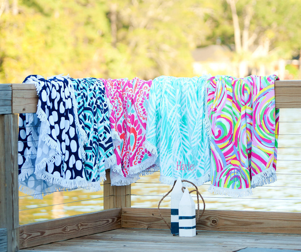 Luna Lagoon Round Beach Towel - Monogrammed Gifts